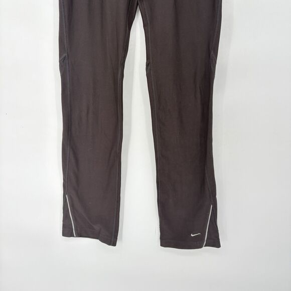 Nike Fit Dry Pants Womens Size Small Brown Straight Swoosh Athletic Gym Yoga‎ - Picture 3 of 10
